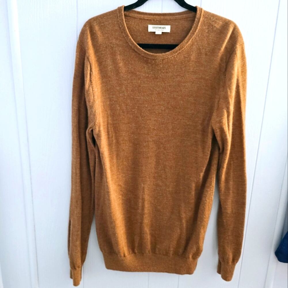 Good Threads 100% Moreno Wool Sweater size Medium Tall Oversize Comfy Classic